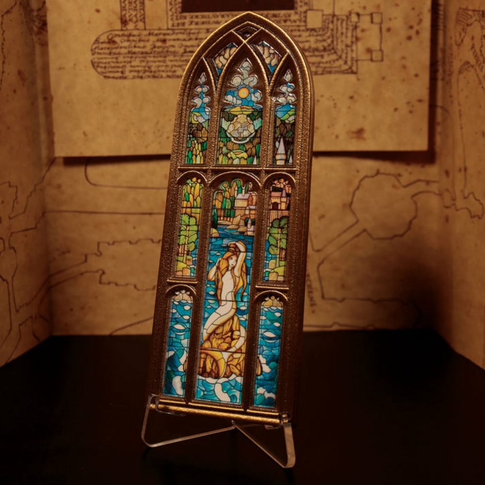 Harry Potter Decor Mermaid Stained Glass Window Ingot Collectible RARE NIB